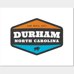 Durham, North Carolina Bull City Tobacco, Food, Tourism Posters and Art